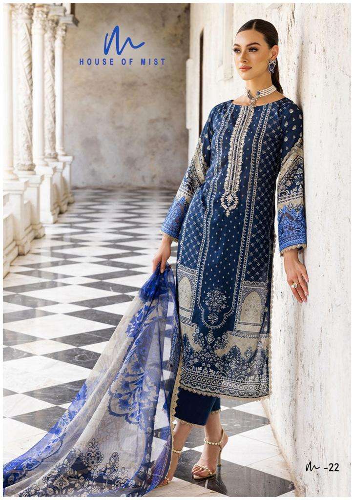 House Of Mist Ghazal Von 3 Karachi Cotton Dress Material Wholesale catalog