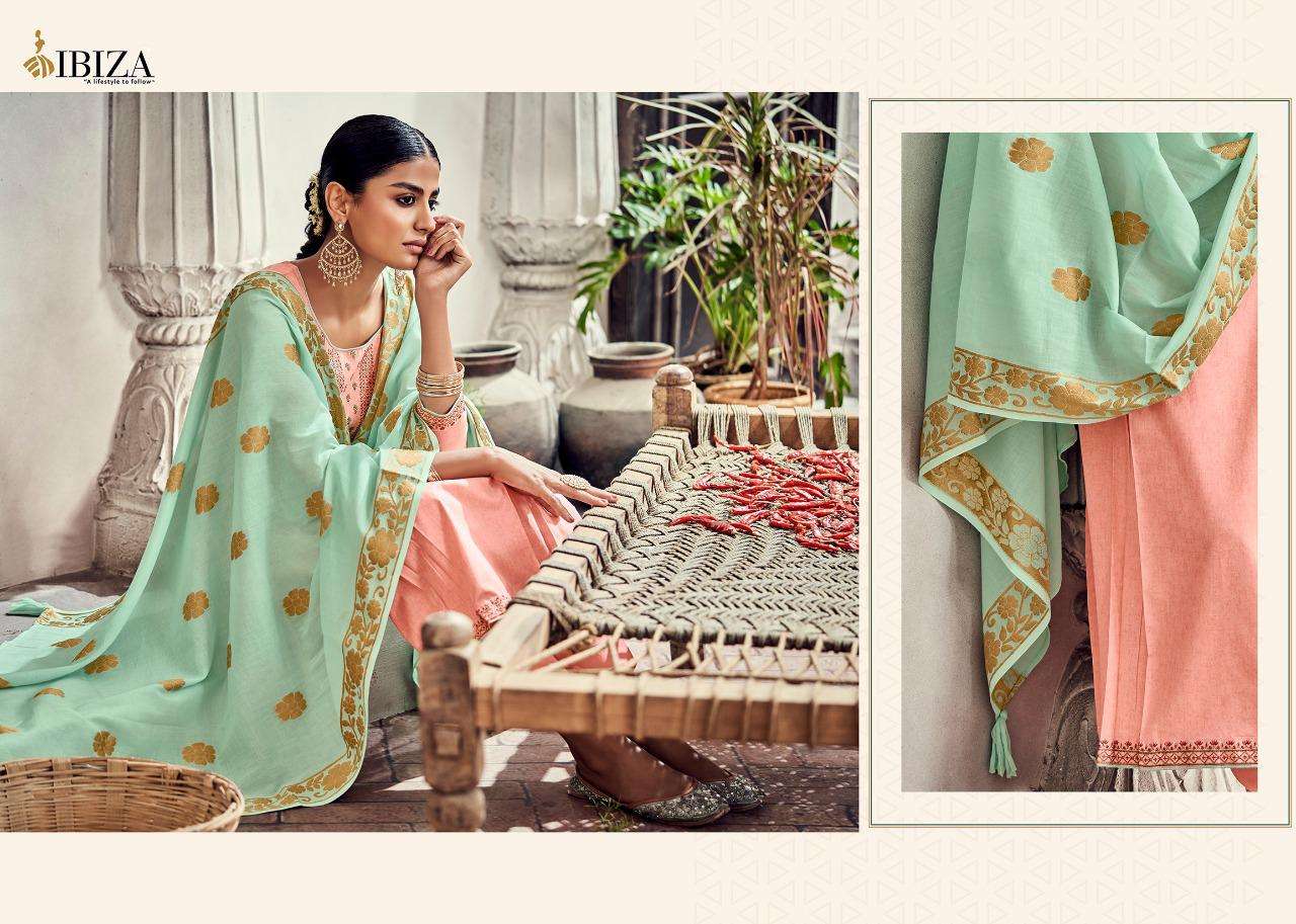 Ibiza Leaflet Lawn Cotton Designer Salwar Suit Wholesale catalog
