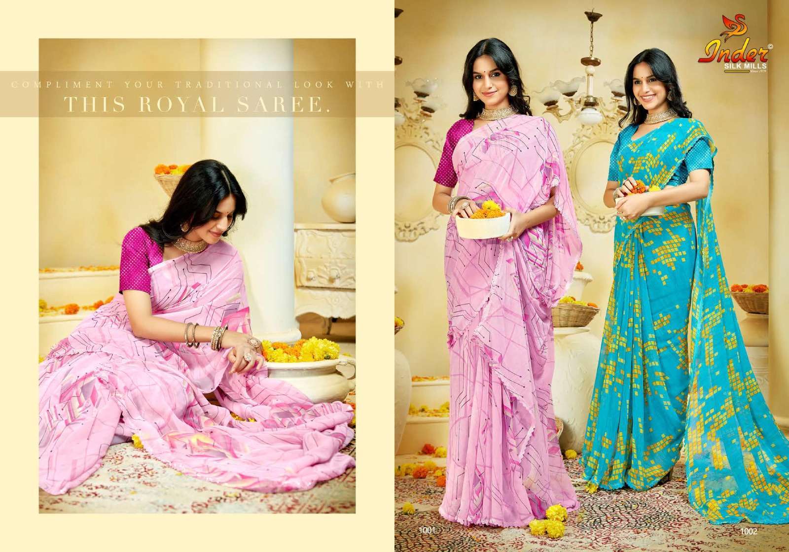Inder Silk Cookies Designer Saree Wholesale catalog