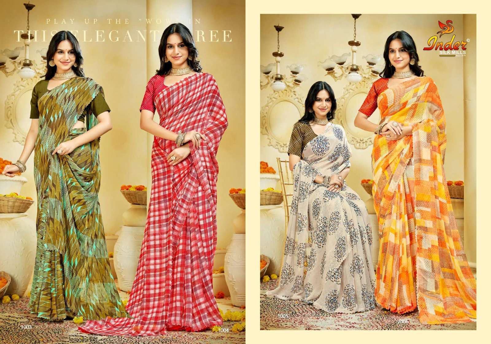 Inder Silk Cookies Designer Saree Wholesale catalog