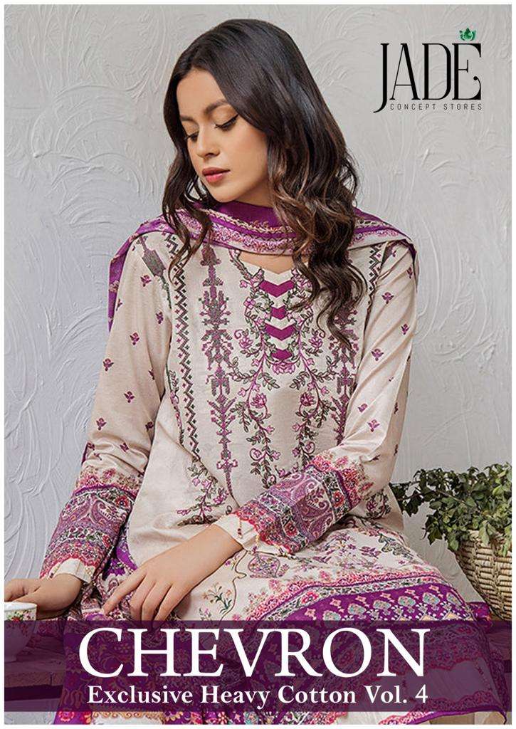 Jade Chevron Vol 4 Exclusive Heavy Cotton Dress Material Wholesale catalog