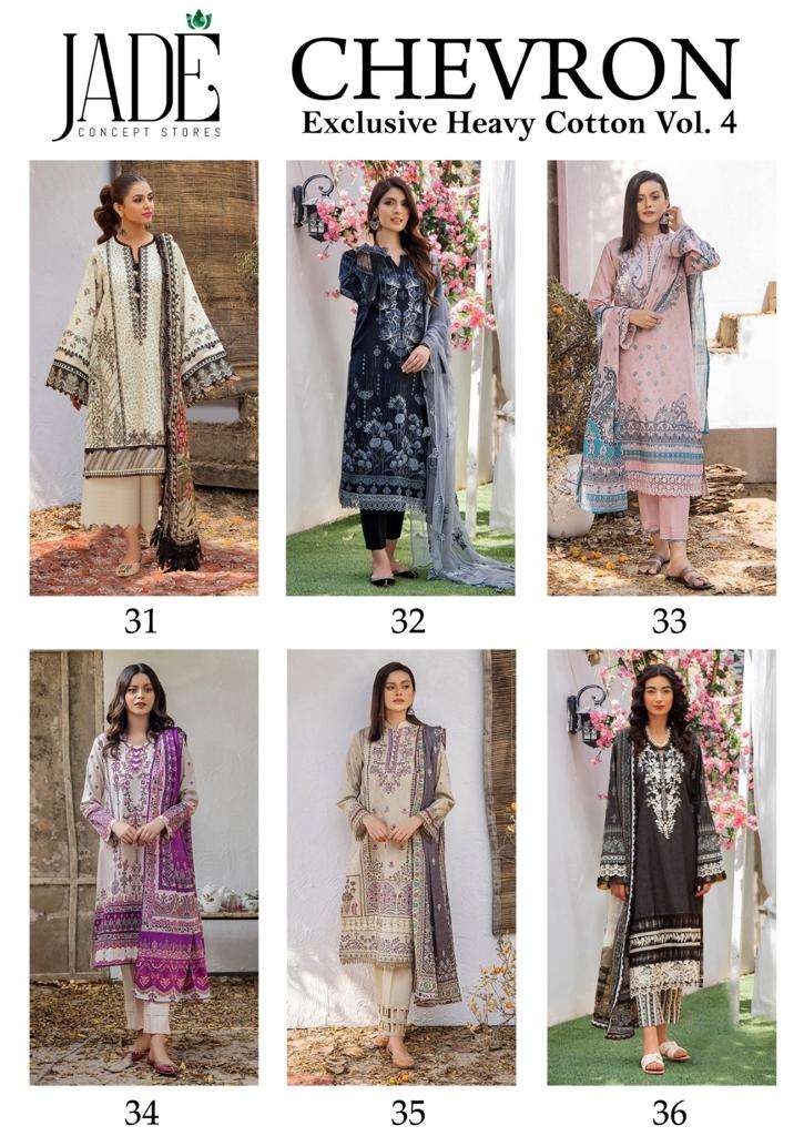Jade Chevron Vol 4 Exclusive Heavy Cotton Dress Material Wholesale catalog