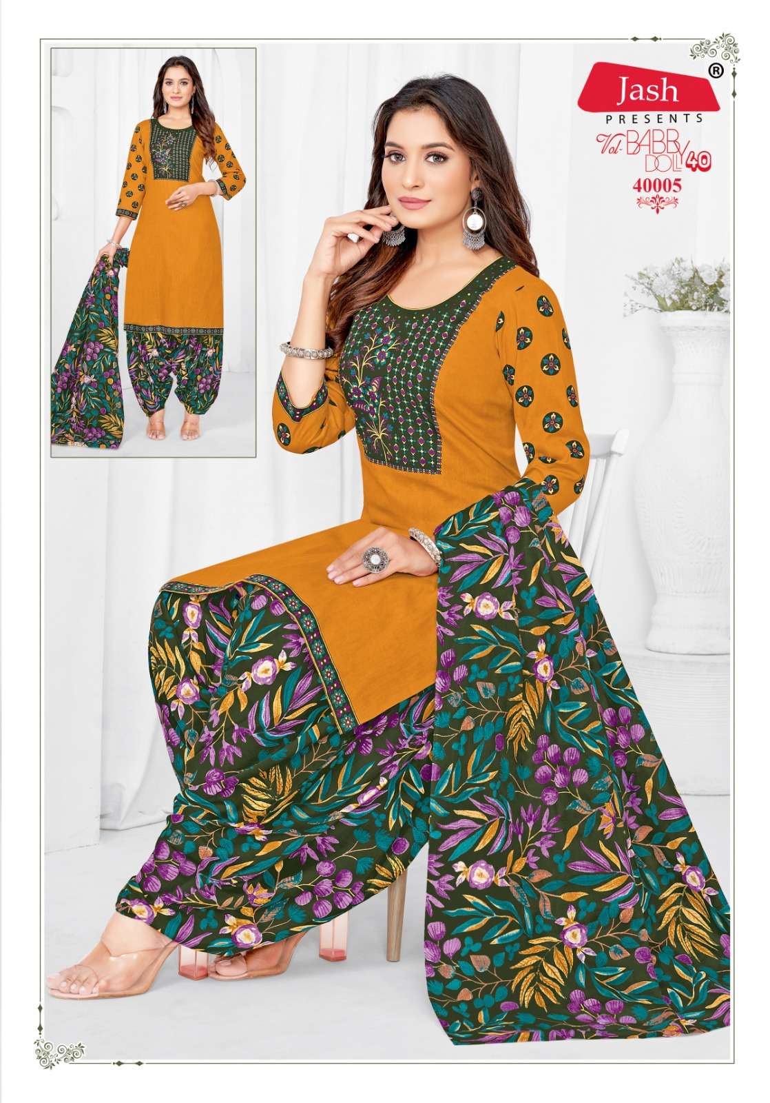 Jash Baby Doll Vol 40 Cotton Printed Dress Materials Wholesale catalog