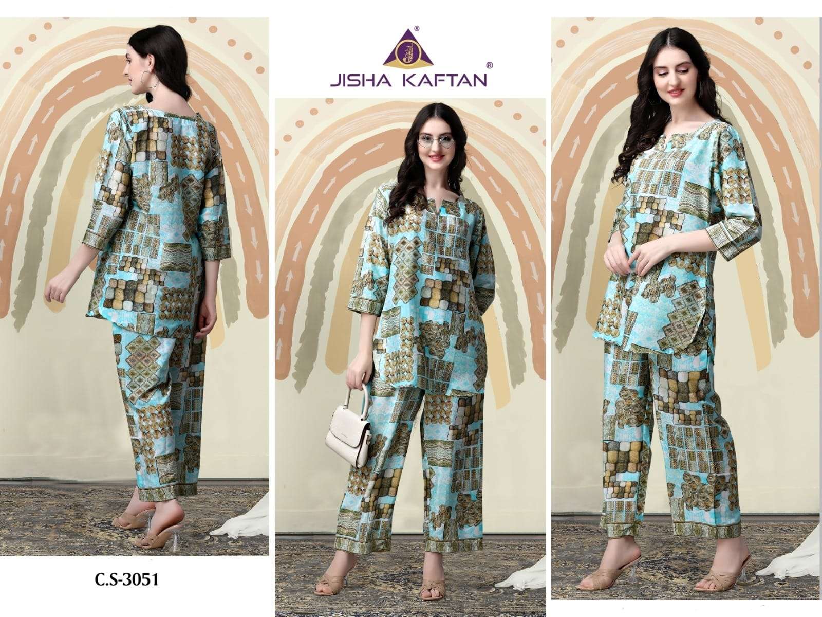 Jelite Silk Co Ord Vol 4 Designer Western Co Ord Set Wholesale catalog