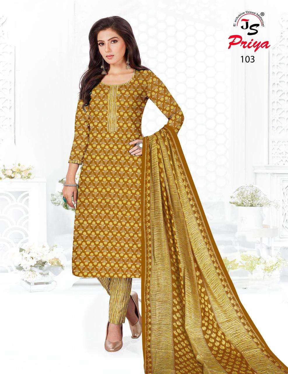 Js Priya Rayon Pulse Vol-1 – Dress Material - Wholesale Catalog