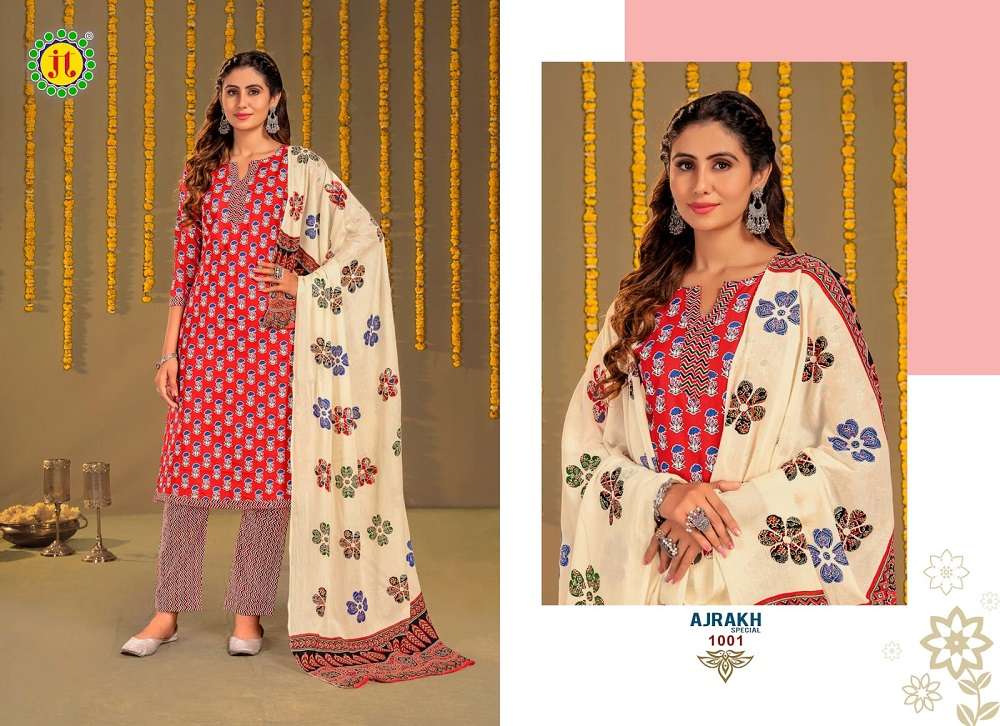 Jt Ajrakh Special Vol-1 -Dress Material -Wholesale Catalog