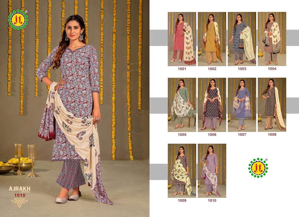Jt Ajrakh Special Vol-1 -Dress Material -Wholesale Catalog