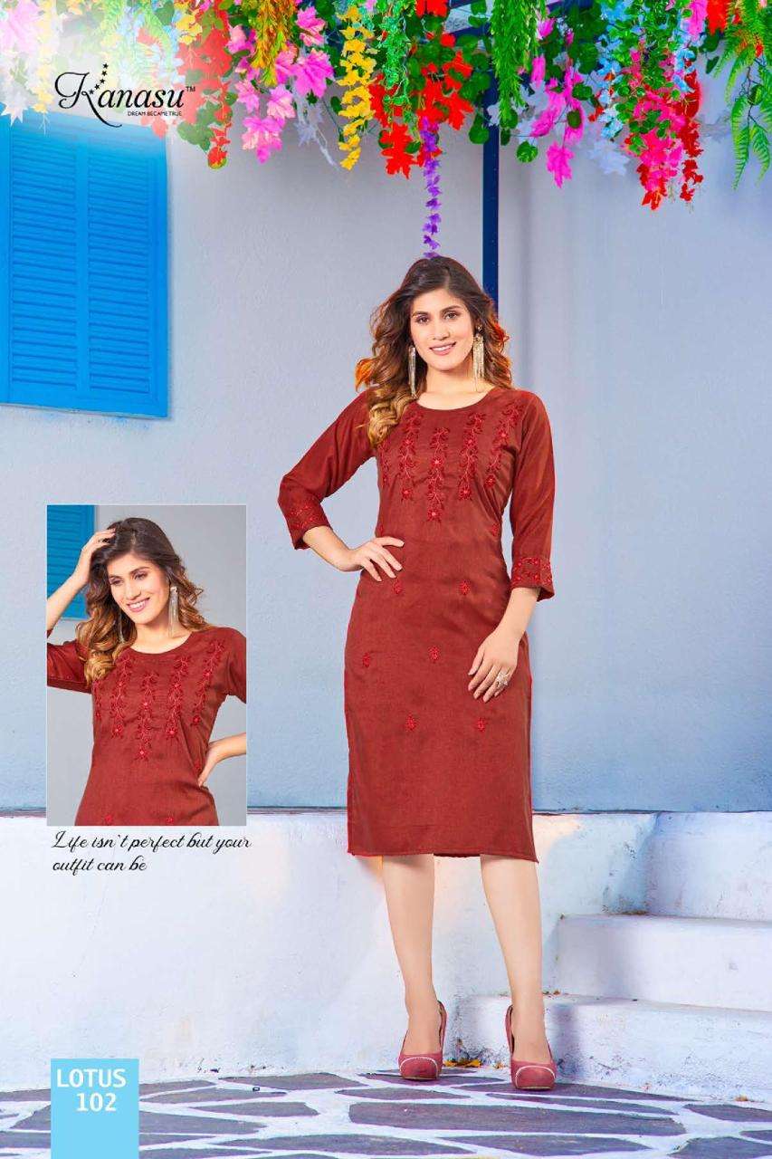 KANASU LOTUS VOL.2 Kurti Wholesale catalog