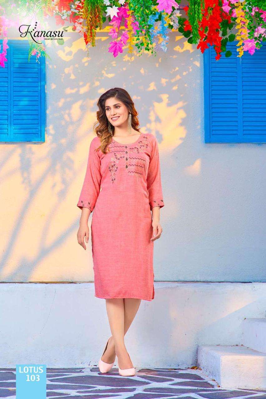 KANASU LOTUS VOL.2 Kurti Wholesale catalog