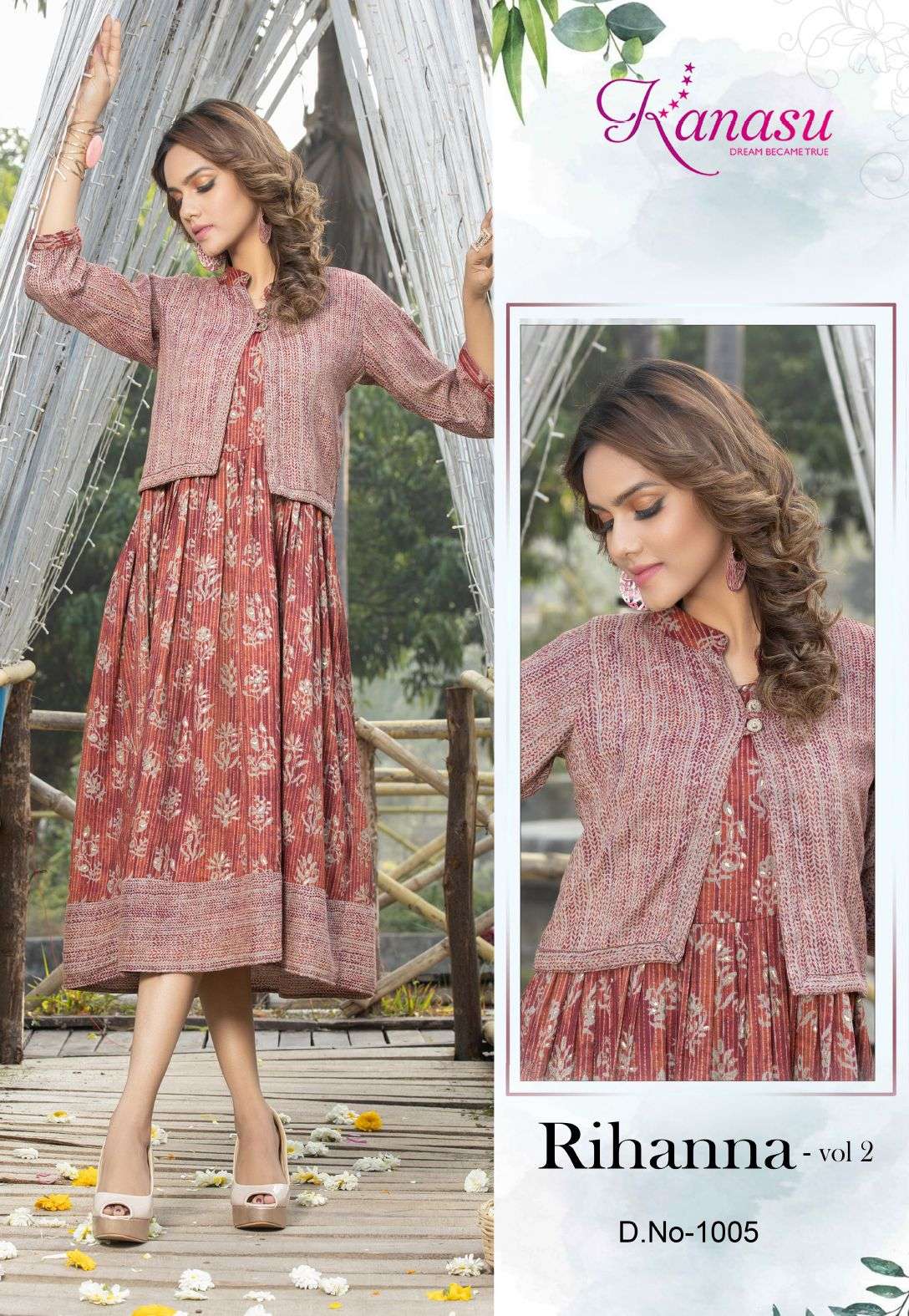 Kanasu Rihanna Vol 2 Printed Kurti Wholesale catalog