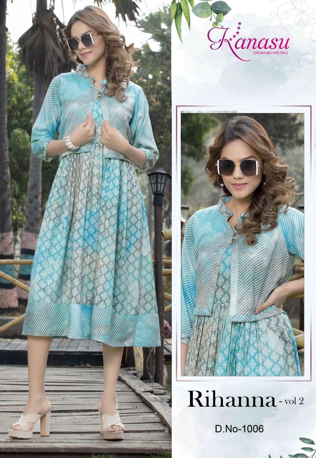 Kanasu Rihanna Vol 2 Printed Kurti Wholesale catalog