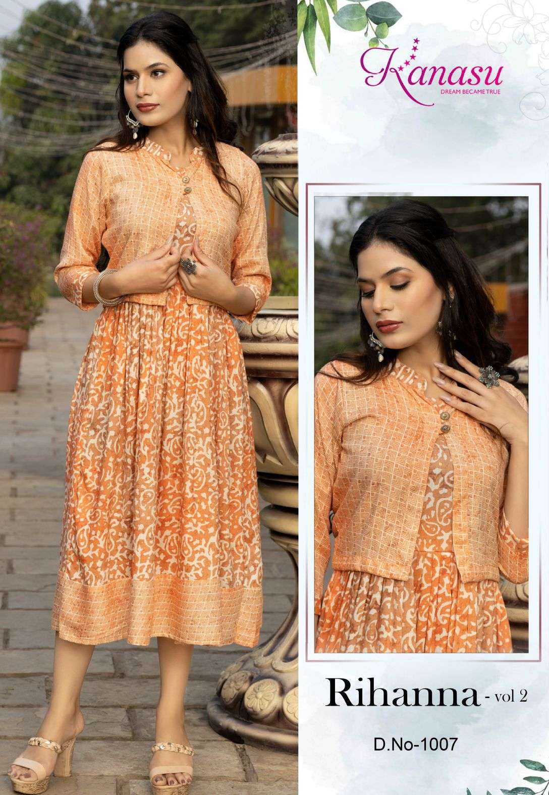 Kanasu Rihanna Vol 2 Printed Kurti Wholesale catalog