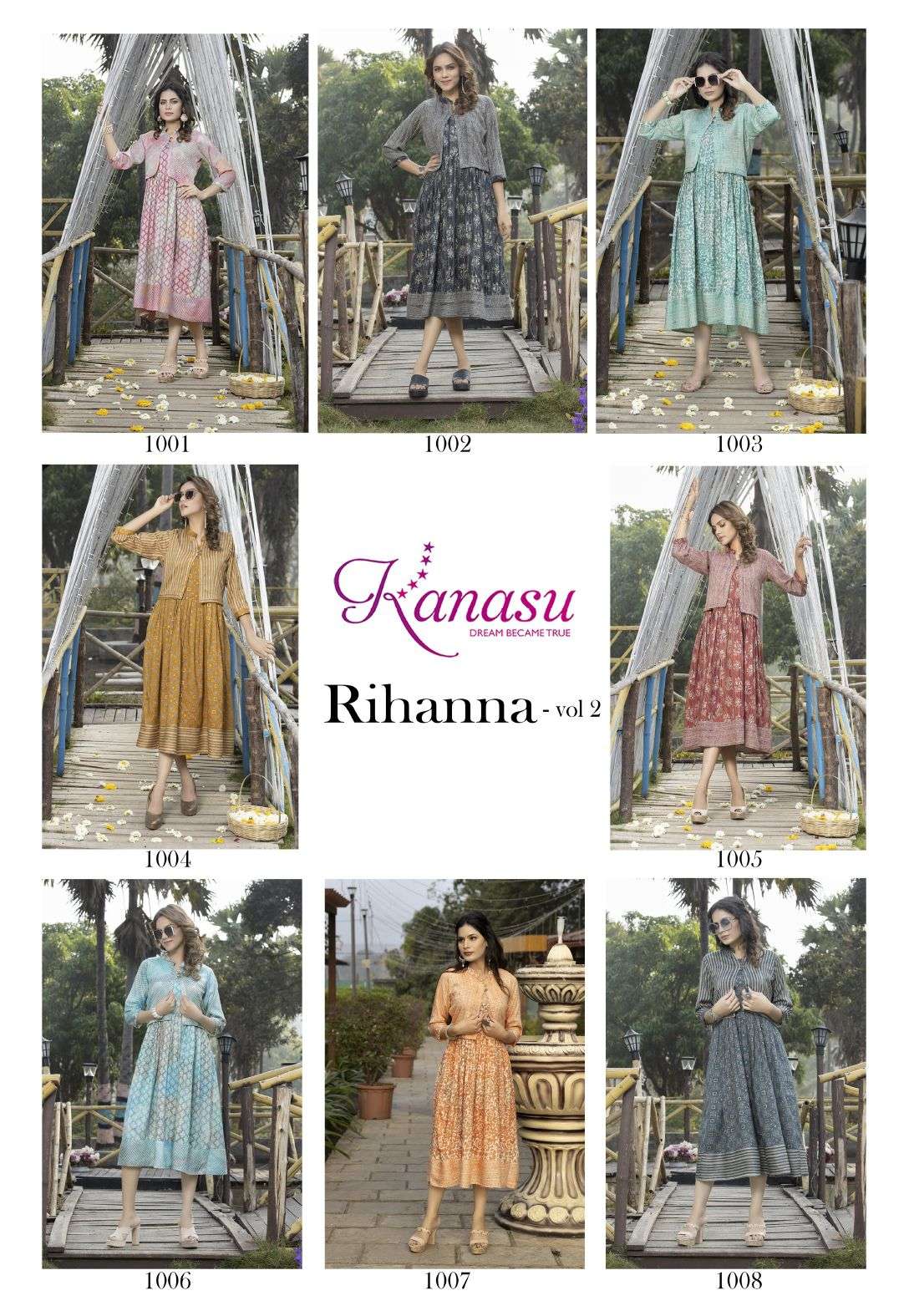Kanasu Rihanna Vol 2 Printed Kurti Wholesale catalog