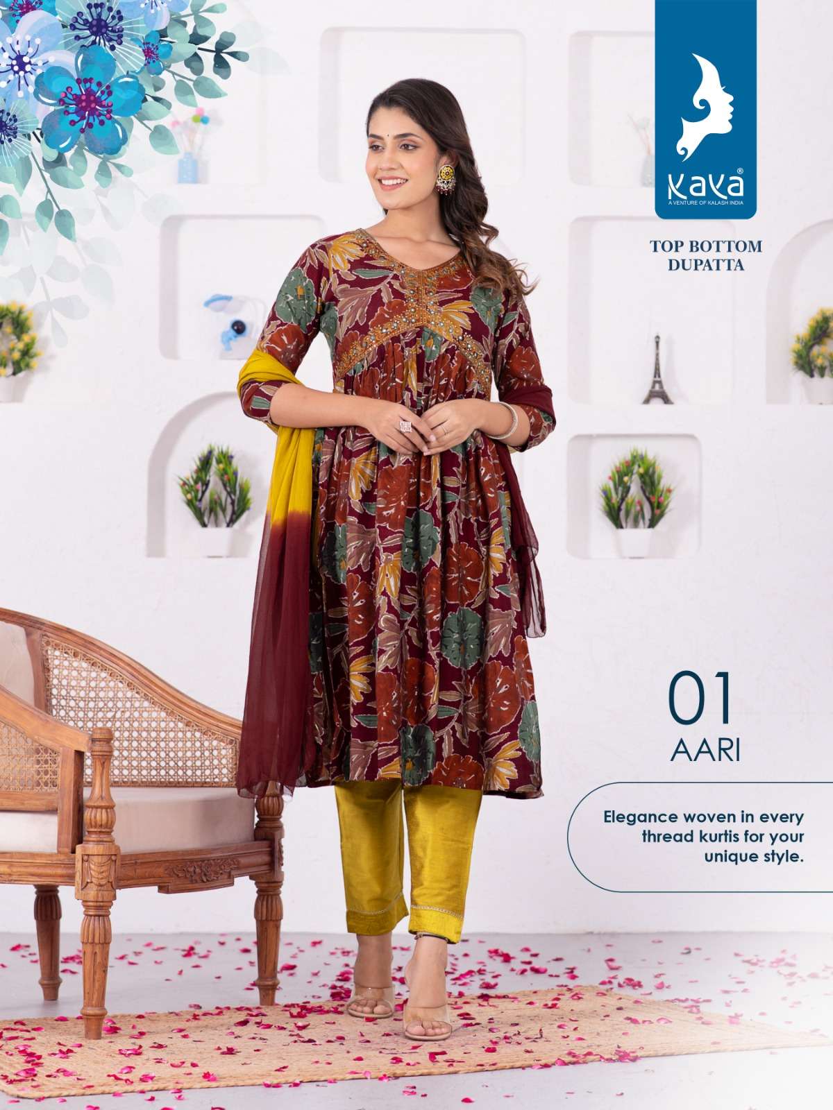 KAYA AARI Naira Cut Kurti Wholesale catalog