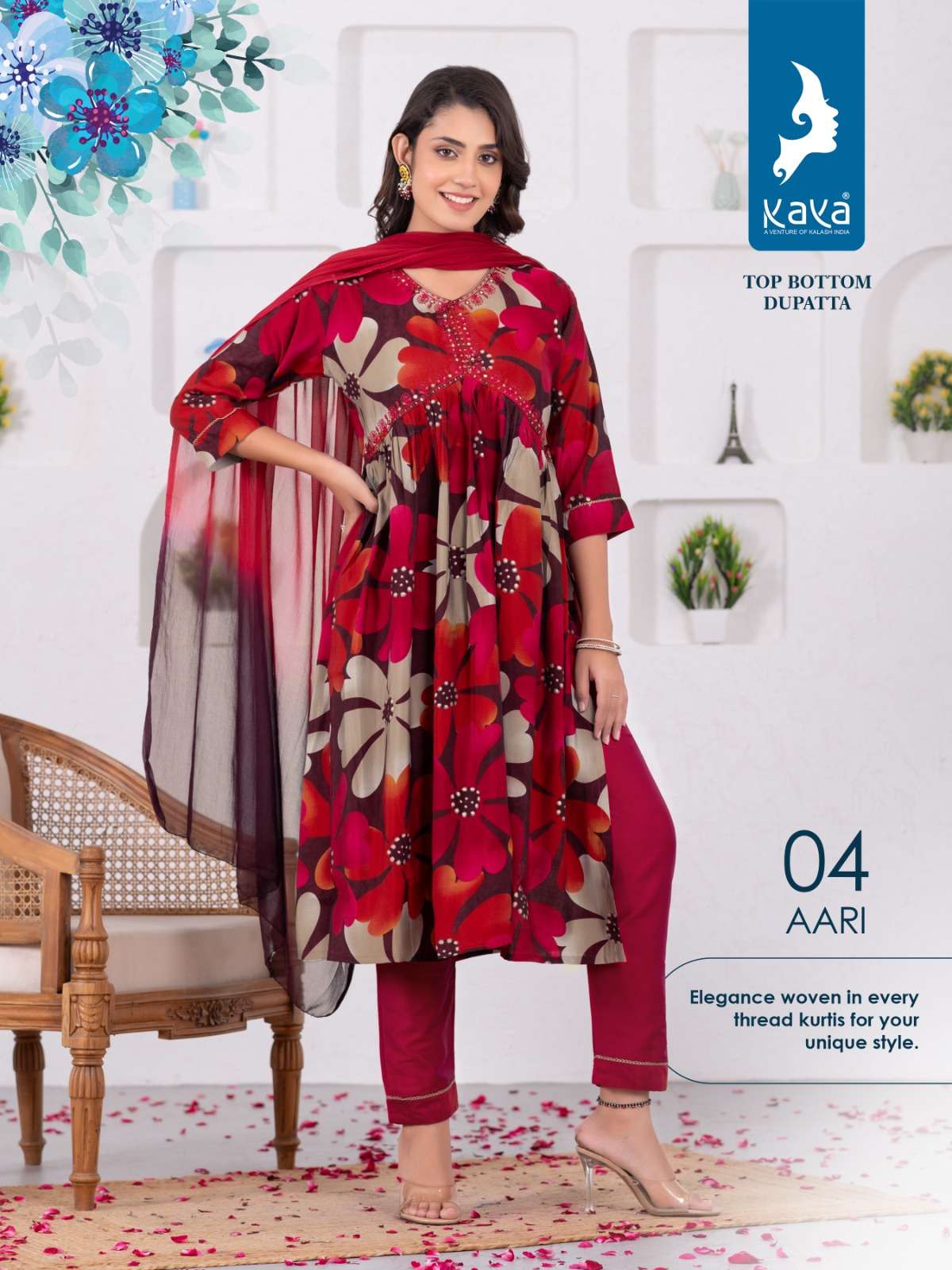 KAYA AARI Naira Cut Kurti Wholesale catalog