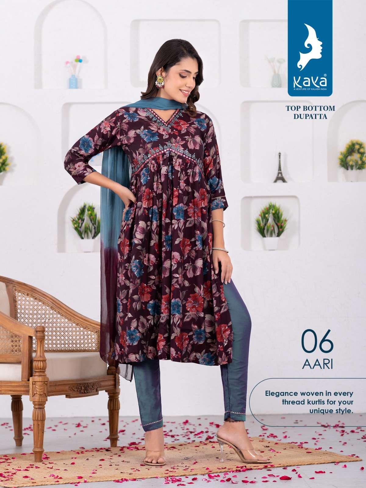 KAYA AARI Naira Cut Kurti Wholesale catalog