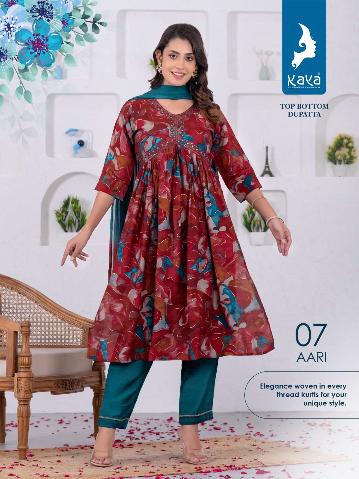 KAYA AARI Naira Cut Kurti Wholesale catalog