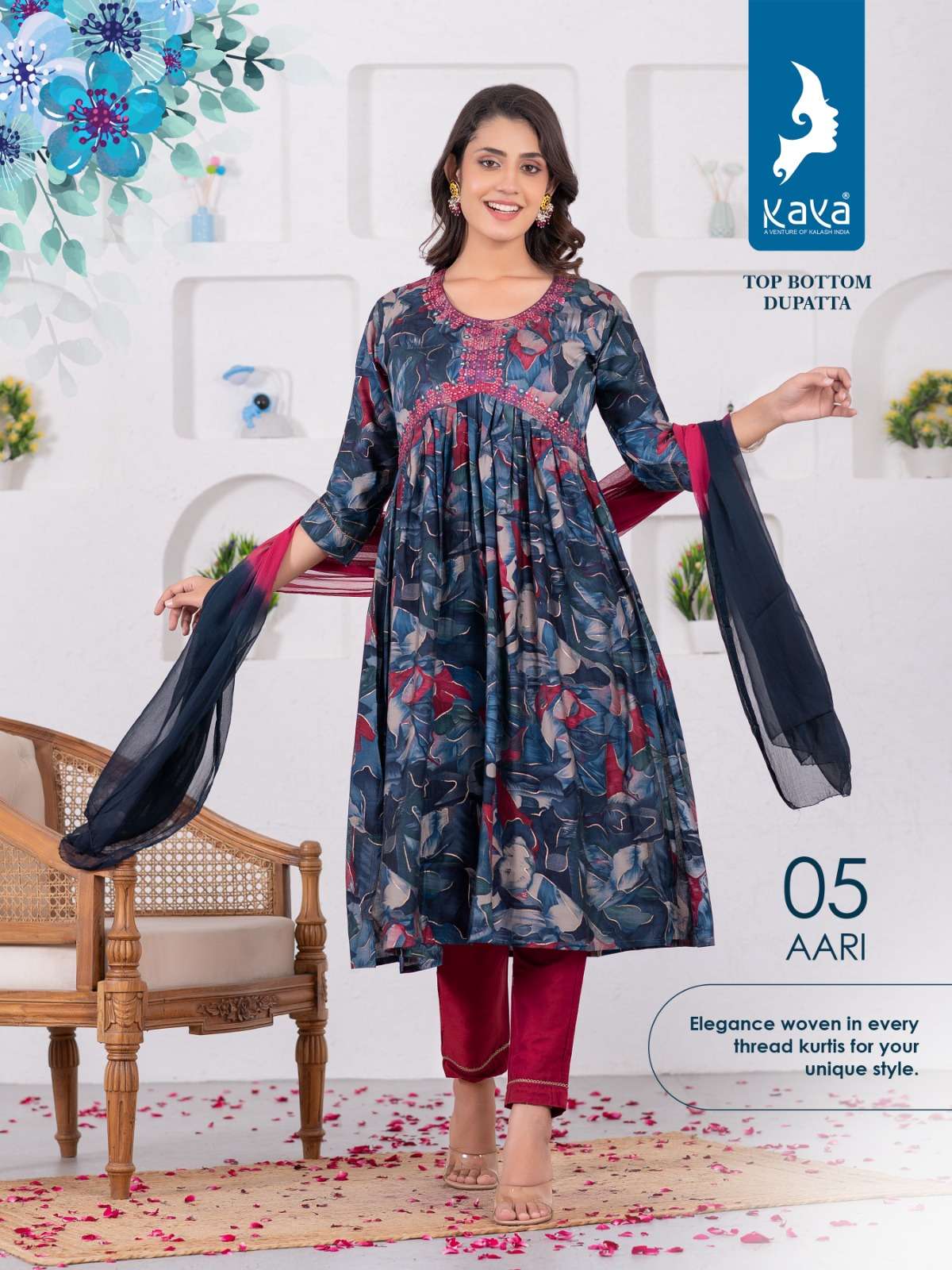 KAYA AARI Naira Cut Kurti Wholesale catalog