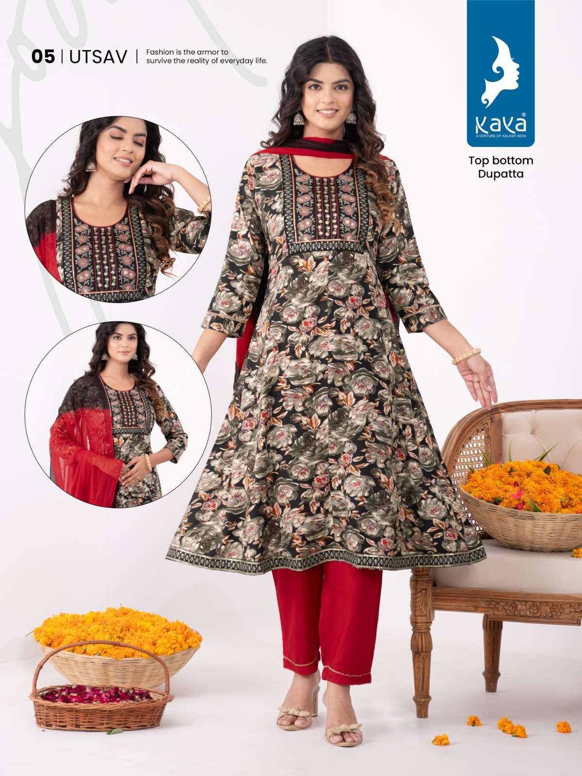 KAYA UTSAV ANARKALI  Kurti Wholesale catalog