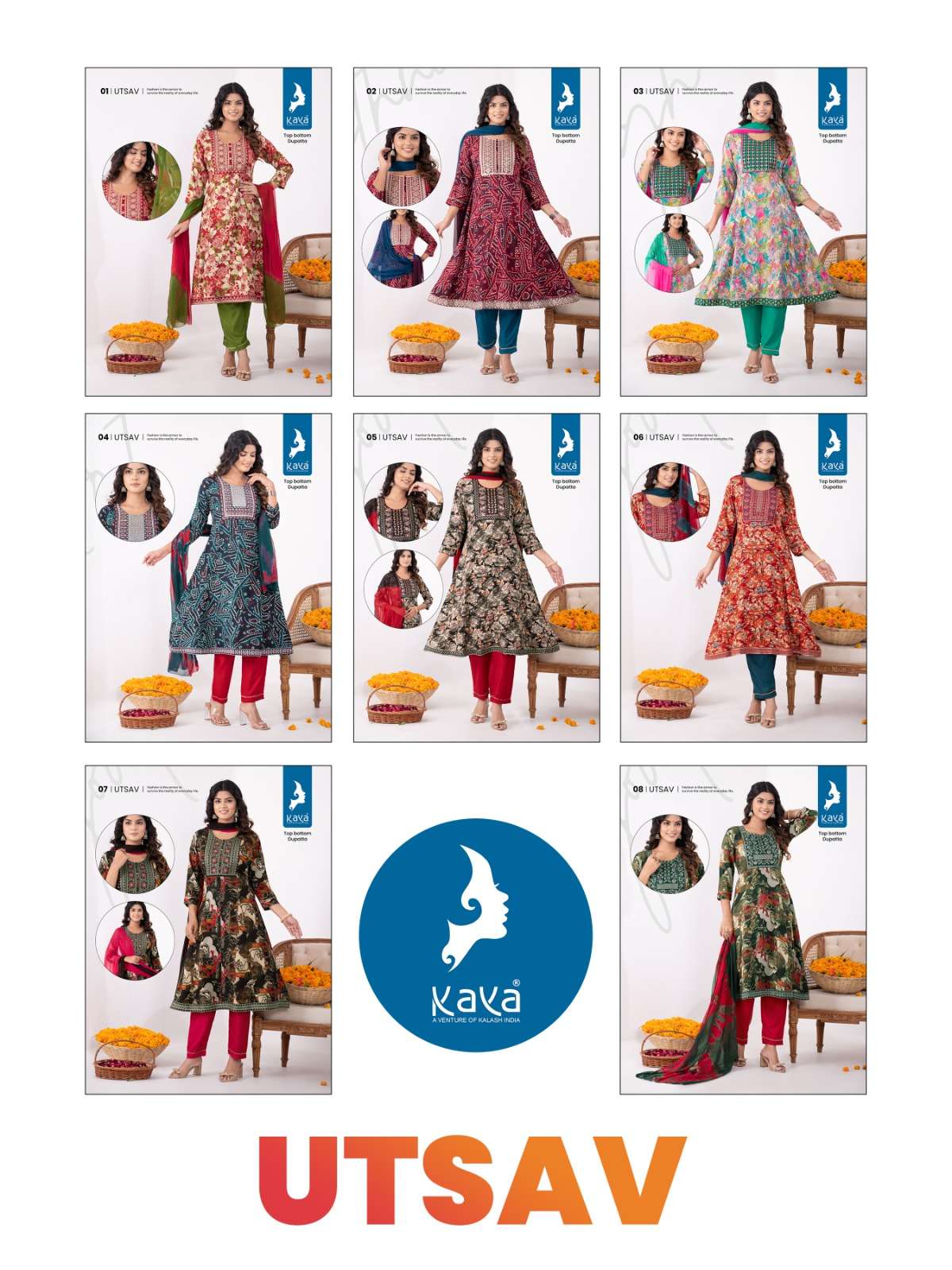 KAYA UTSAV ANARKALI  Kurti Wholesale catalog