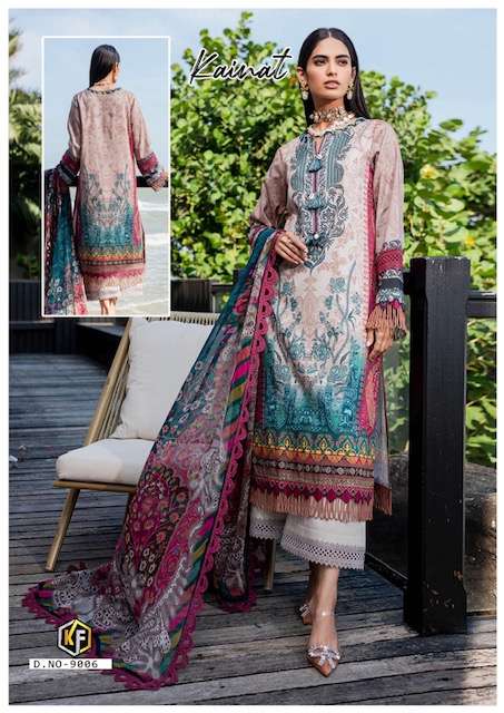 Keval Kainat Vol 9 Luxury Lawn Cotton Printed Karachi Dress Material Wholesale catalog