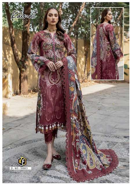 Keval Kainat Vol 9 Luxury Lawn Cotton Printed Karachi Dress Material Wholesale catalog