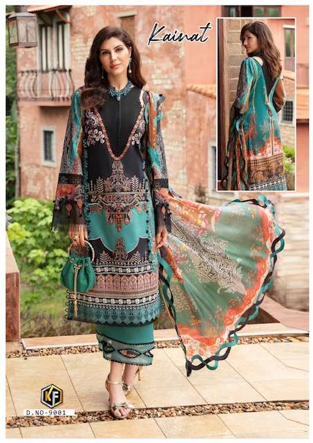 Keval Kainat Vol 9 Luxury Lawn Cotton Printed Karachi Dress Material Wholesale catalog