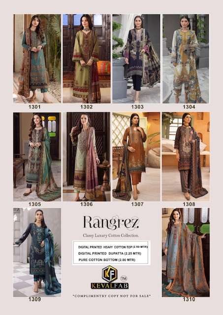Keval Rangrez Vol 3 Karachi Cotton Dress Material Wholesale catalog