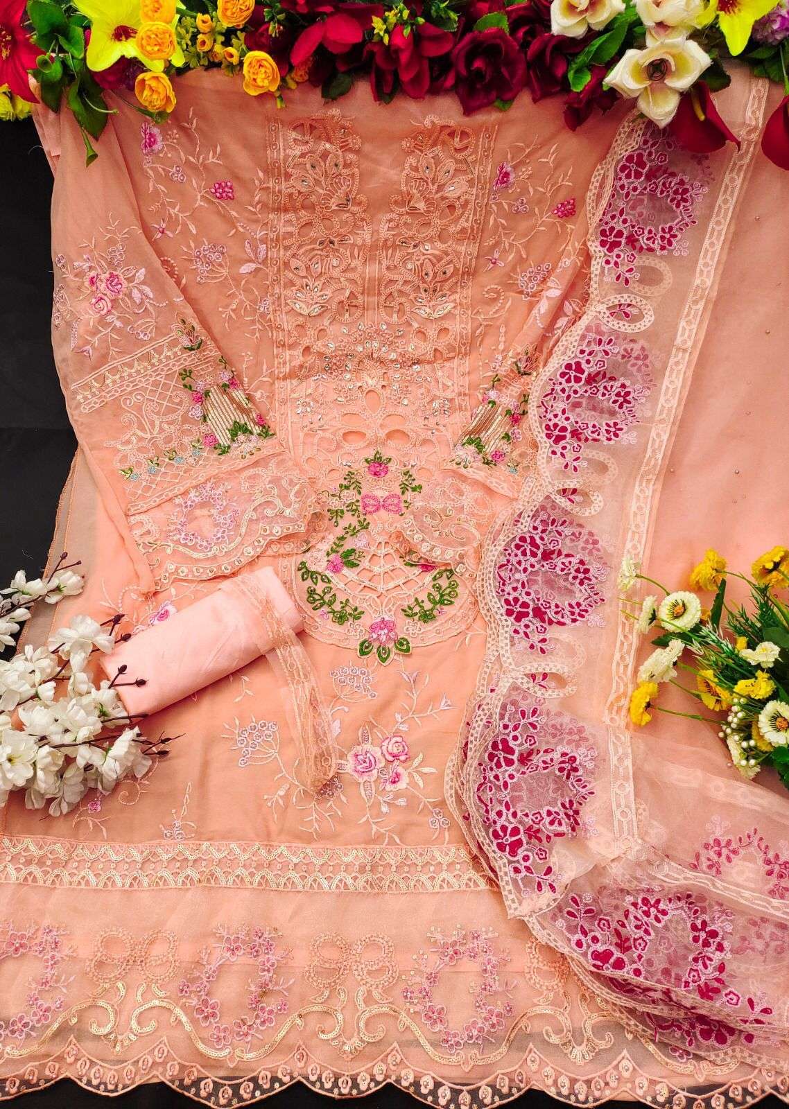 KF - 155 Embroidery Work Pakistani Suites Wholesale catalog 