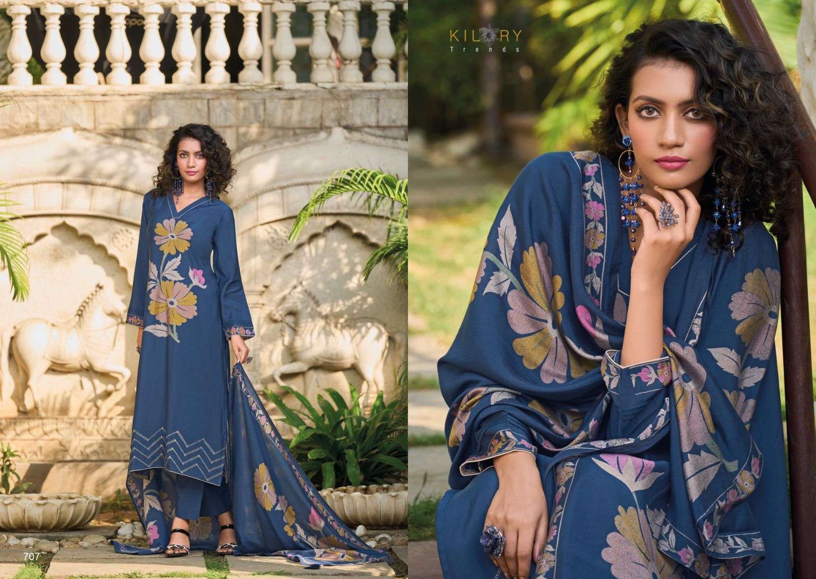 Kilory Zarina Vol 2 Digital Printed Dress Material Wholesale catalog