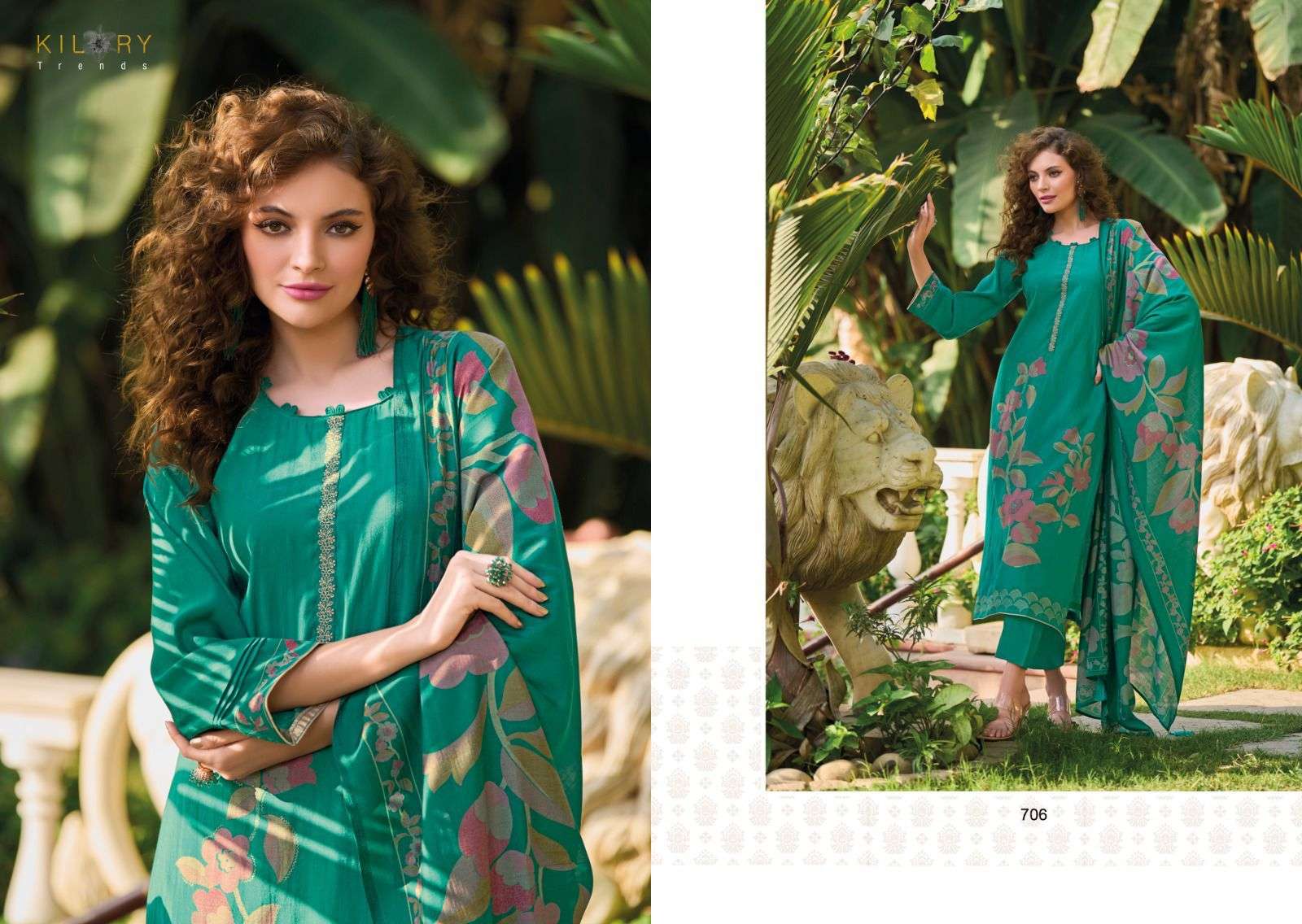 Kilory Zarina Vol 2 Digital Printed Dress Material Wholesale catalog