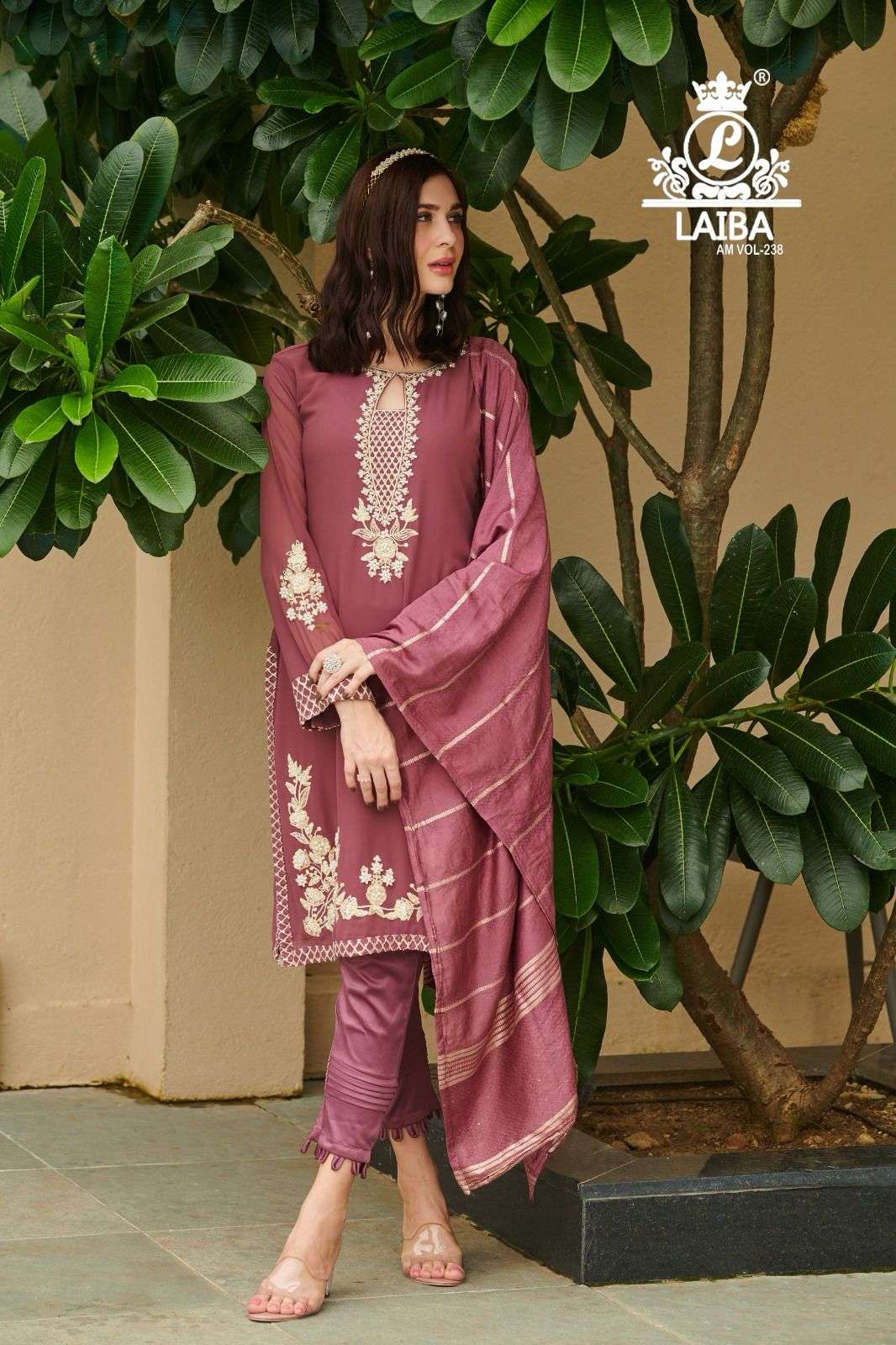 Laiba Am Vol 238 Pure Georgette Designer Pakistani Suits Wholesale catalog