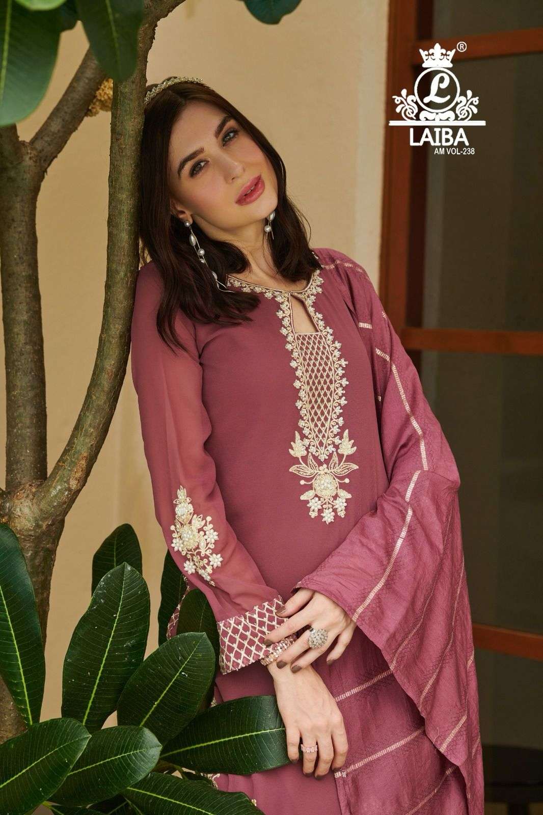 Laiba Am Vol 238 Pure Georgette Designer Pakistani Suits Wholesale catalog