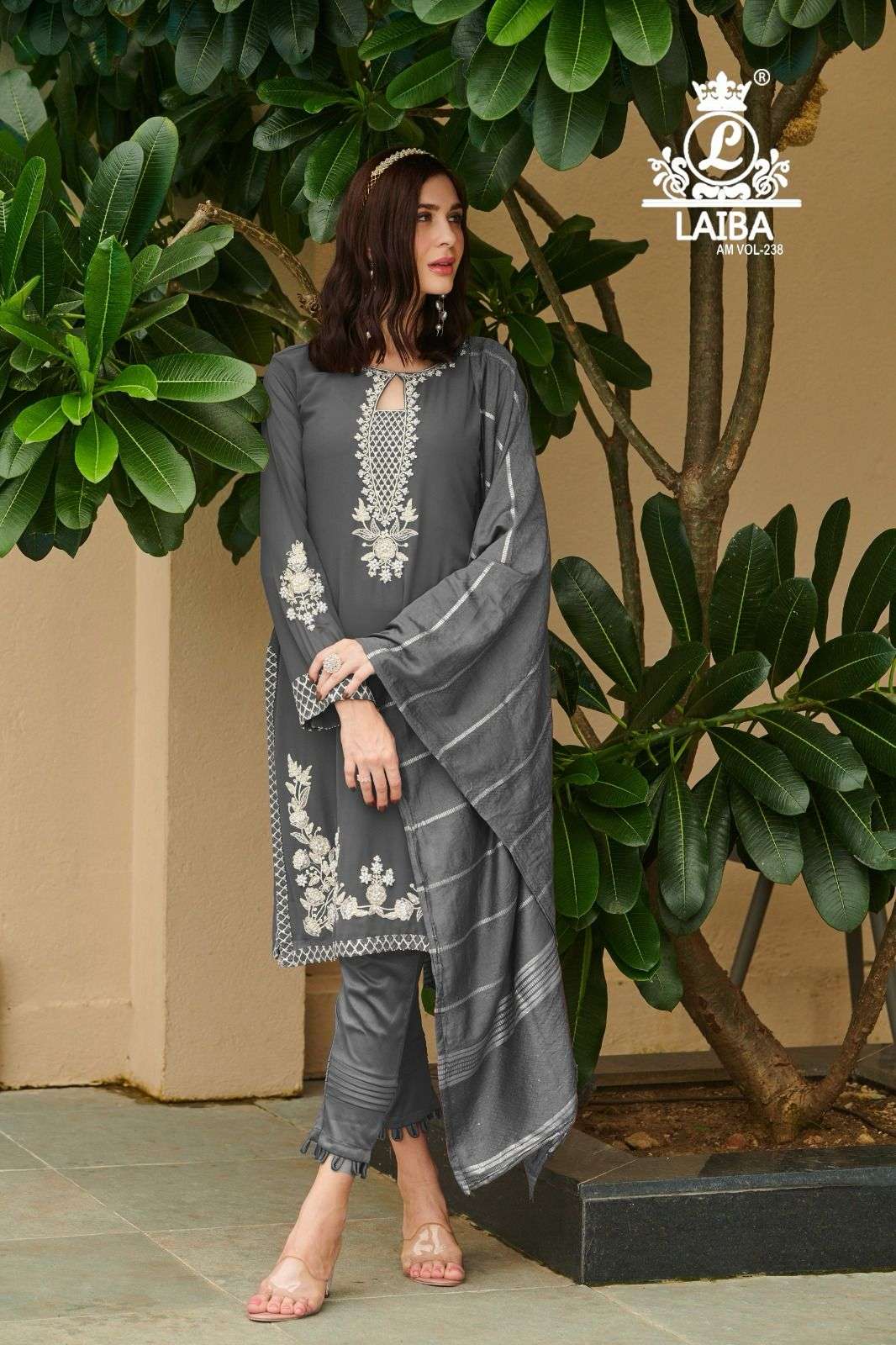 Laiba Am Vol 238 Pure Georgette Designer Pakistani Suits Wholesale catalog