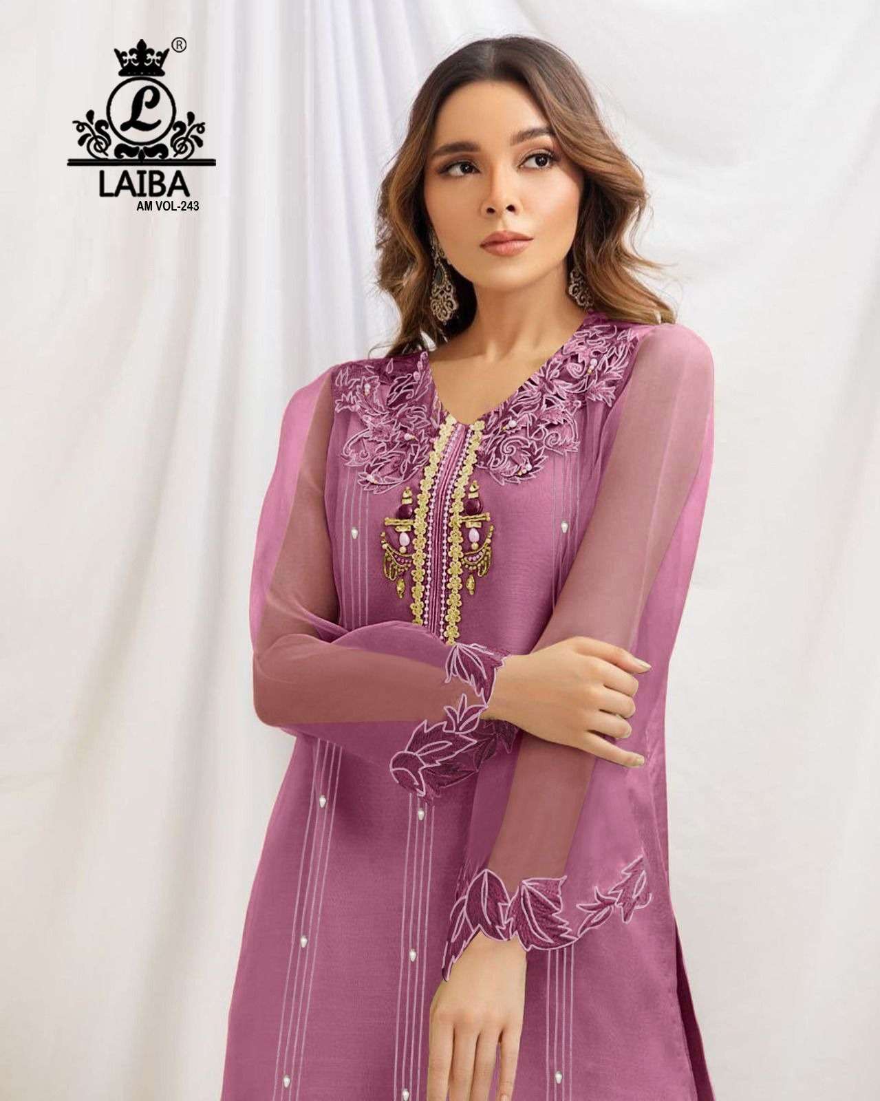 Laiba Am Vol 243 Organza Pakistani Suits Wholesale catalog