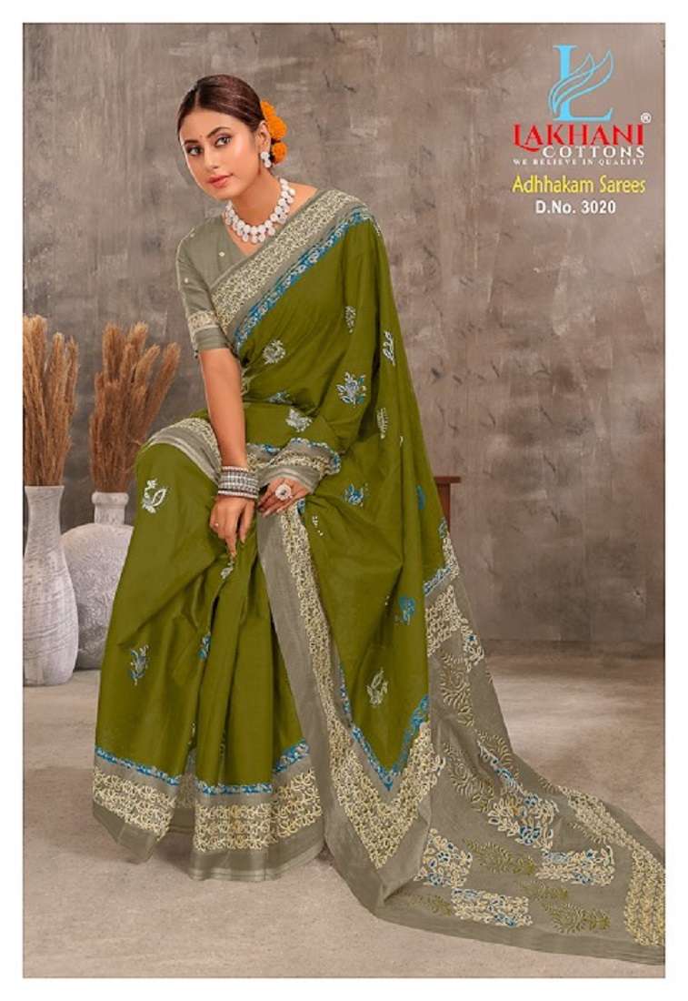 Lakhani Adhhkam Cotton Saree -Wholesale Catalog