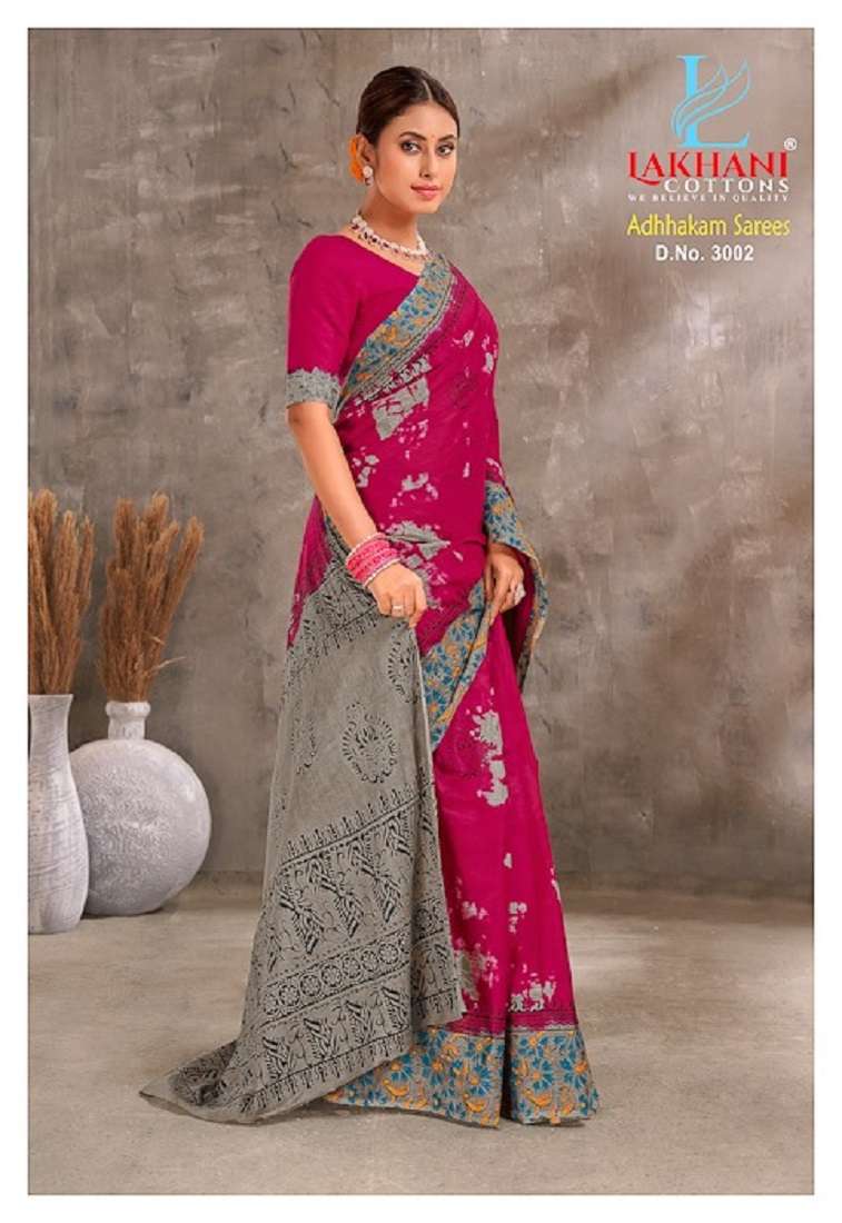 Lakhani Adhhkam Cotton Saree -Wholesale Catalog