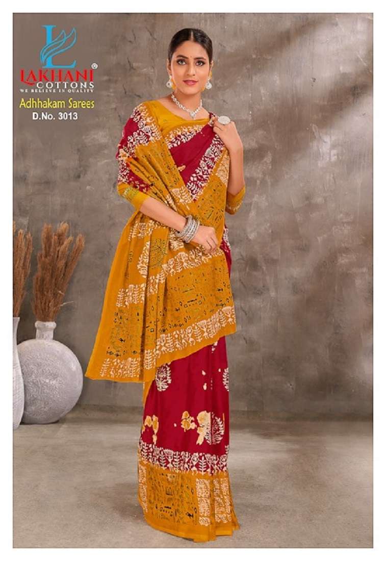 Lakhani Adhhkam Cotton Saree -Wholesale Catalog