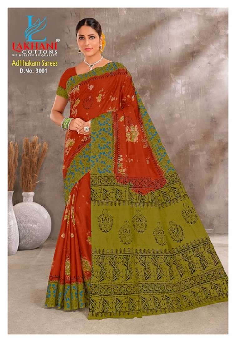 Lakhani Adhhkam Cotton Saree -Wholesale Catalog