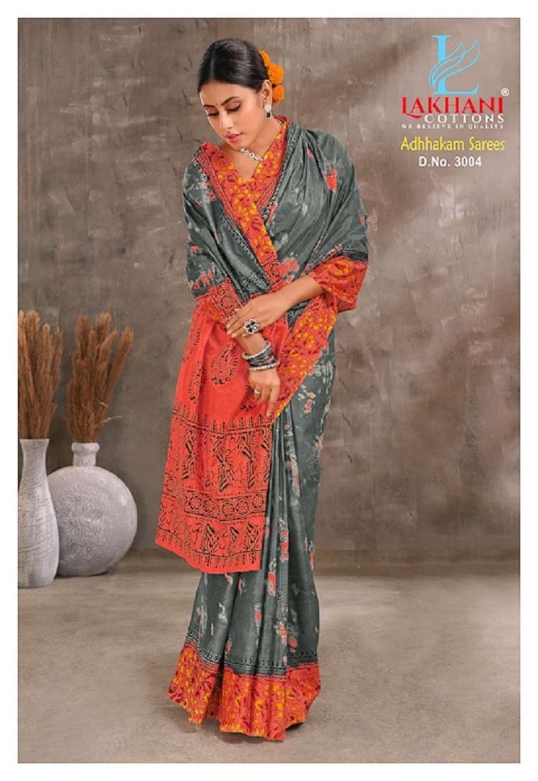 Lakhani Adhhkam Cotton Saree -Wholesale Catalog