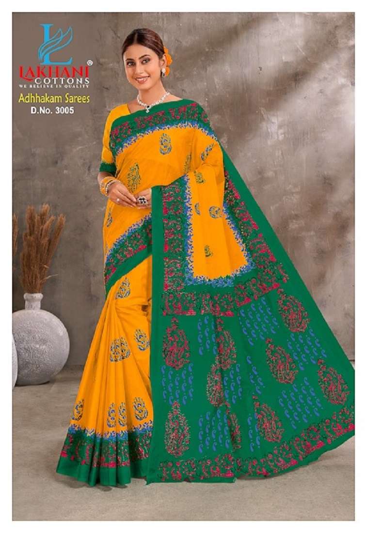 Lakhani Adhhkam Cotton Saree -Wholesale Catalog