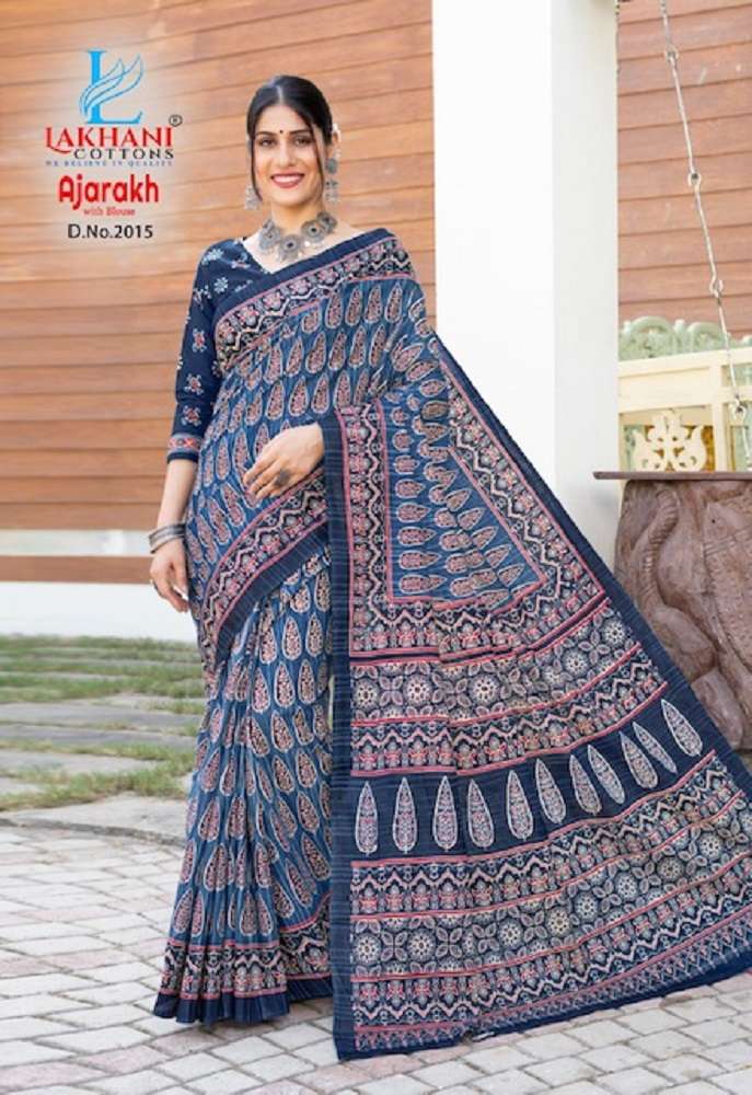 Lakhani Ajarakh Vol-2 – Cotton Saree -Wholesale Catalog 