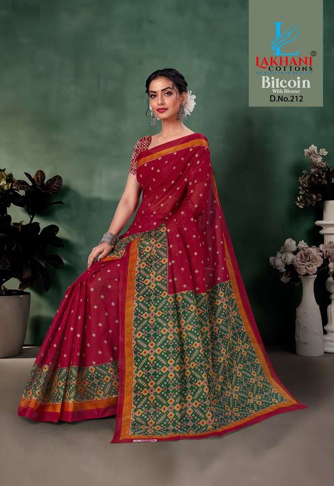 Lakhani Bitcoin -Cotton Saree -Wholesale Catalog