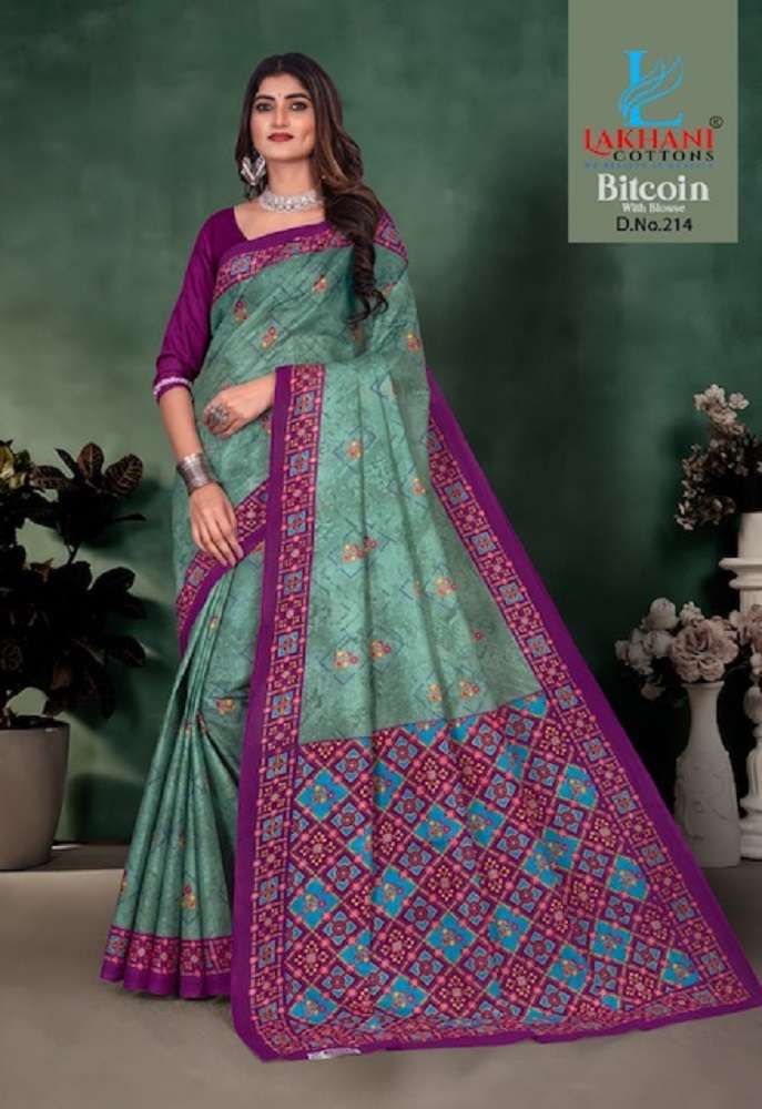 Lakhani Bitcoin -Cotton Saree -Wholesale Catalog
