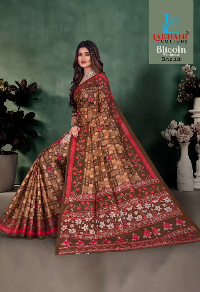 Lakhani Bitcoin -Cotton Saree -Wholesale Catalog