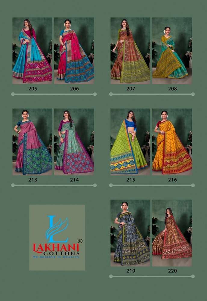 Lakhani Bitcoin -Cotton Saree -Wholesale Catalog