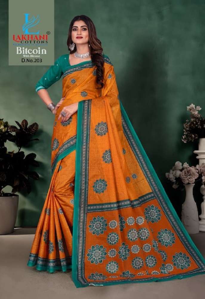 Lakhani Bitcoin -Cotton Saree -Wholesale Catalog