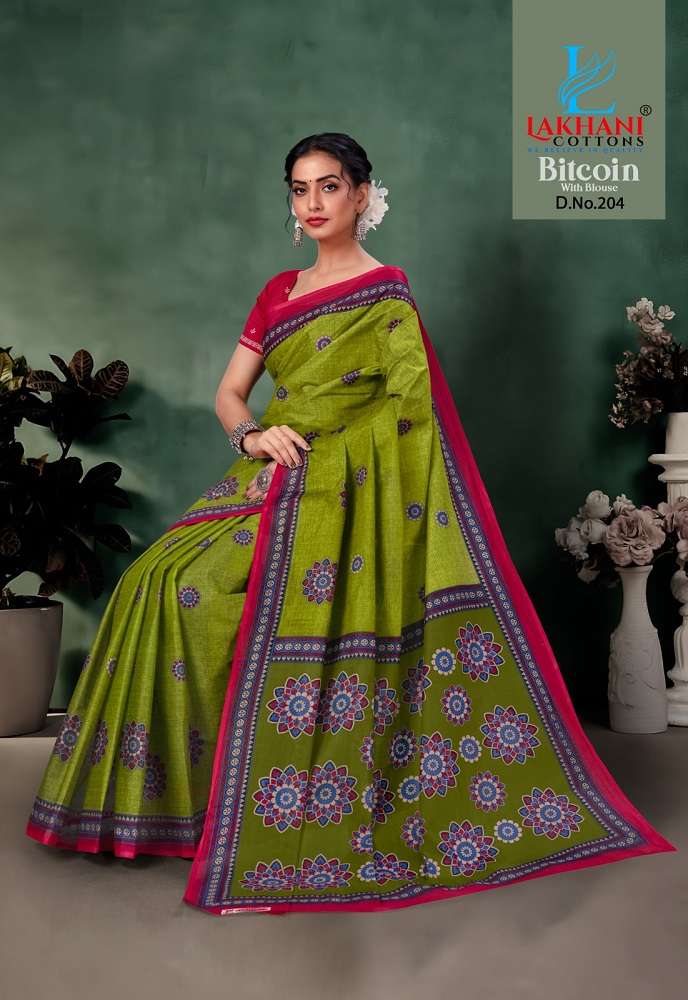 Lakhani Bitcoin -Cotton Saree -Wholesale Catalog