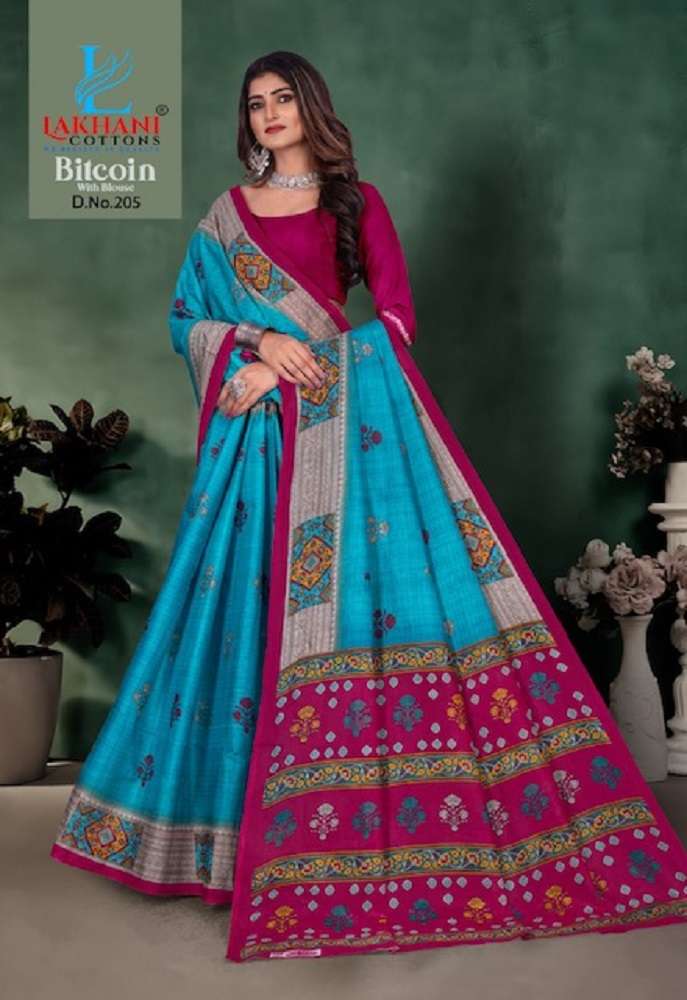 Lakhani Bitcoin -Cotton Saree -Wholesale Catalog