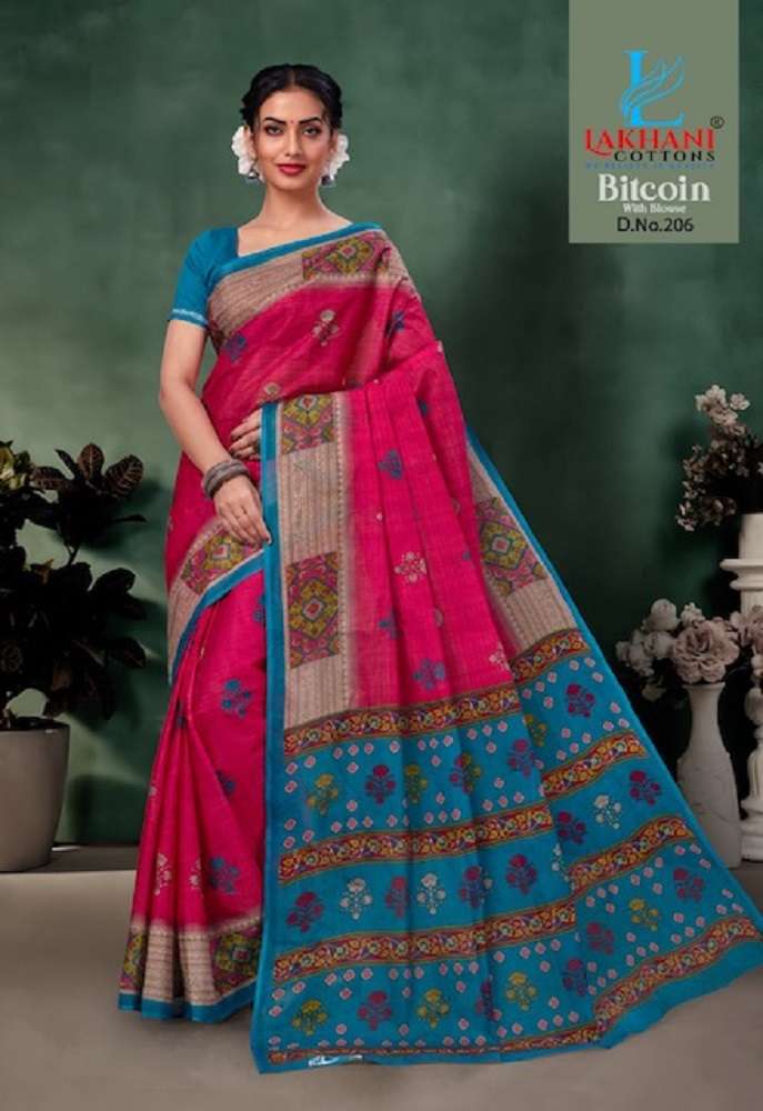 Lakhani Bitcoin -Cotton Saree -Wholesale Catalog